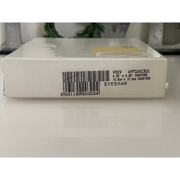 Vintage Royal Worcester Evesham Cork Backed Coasters Set Of 6 In Box 4.25" w Box - Picture 6 of 16